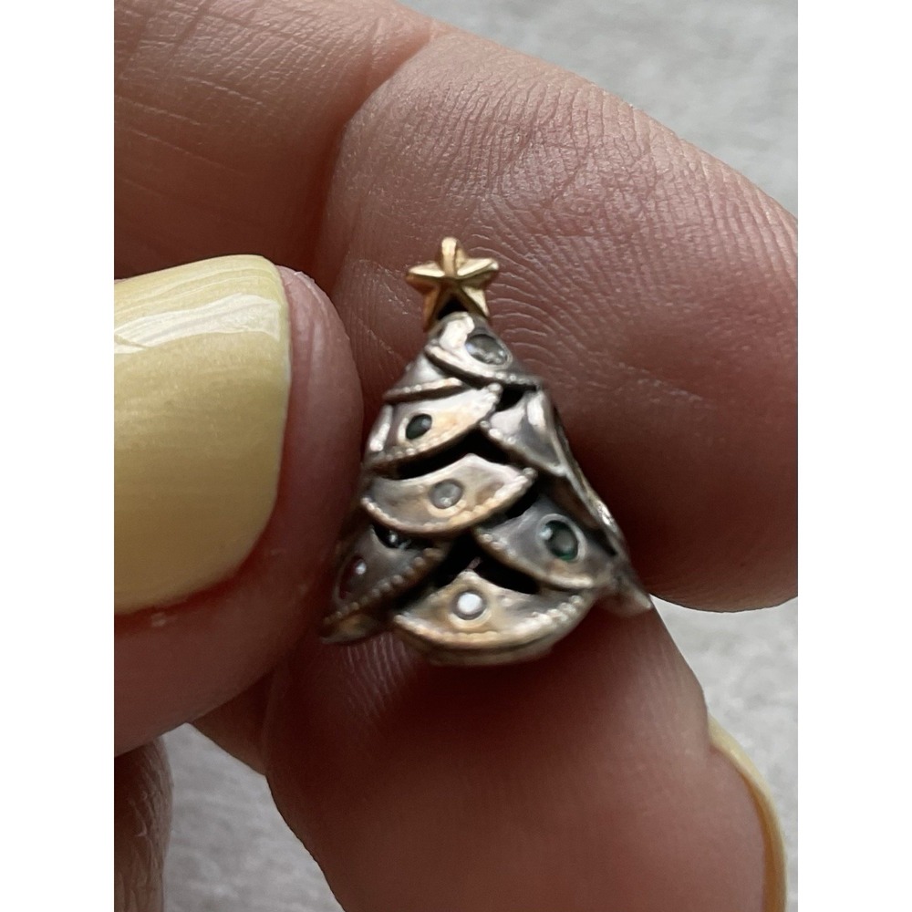 retired Pandora Festive Tree Charm ALE 925 Sterling Silver Christmas Holiday